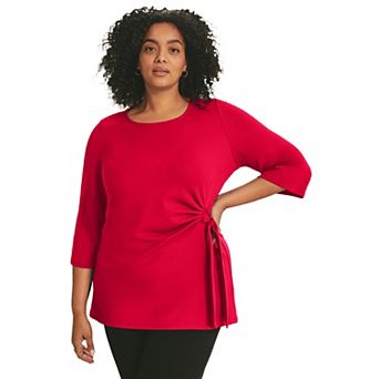Avenue Women's Plus Size Tie Detail Tunic