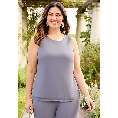 Catherines Women's Plus Size Beaded 3-Piece Pant Suit