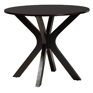 Baxton Studio Karel 5-Piece Dining Set with Geometric Chair Design