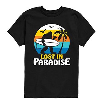 Boys 8-20 Lost In Paradise Surfing Sasquatch Graphic Tee