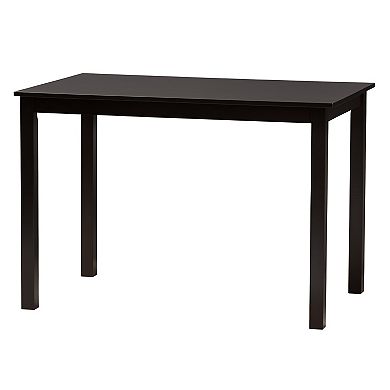 Baxton Studio Olympia 5-Piece Dining Set with Decorative Chair Backs