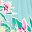 Aqua Placed Hibiscus