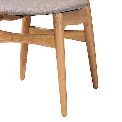 Baxton Studio Tarana 5-Piece Dining Set with Upholstered Chairs