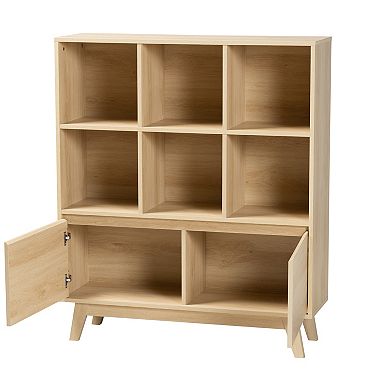 Baxton Studio Danina 6-Cube Bookshelf with 2 Doors