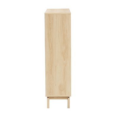 Baxton Studio Danina 6-Cube Bookshelf with 2 Doors