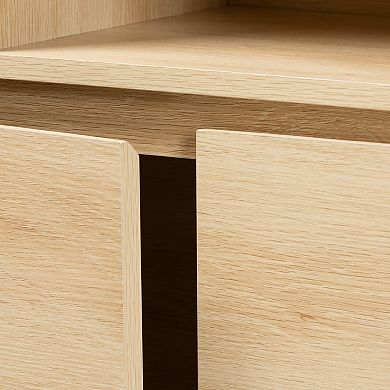 Baxton Studio Danina 6-Cube Bookshelf with 2 Doors
