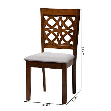 Baxton Studio Abigail 2-Piece Dining Chair Set