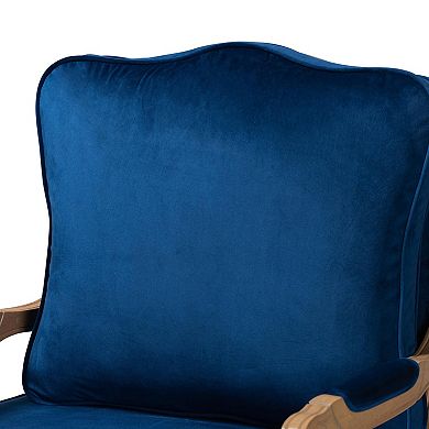 Baxton Studio Jules Arm Chair with Upholstered Seat and Back