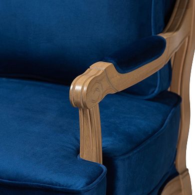 Baxton Studio Jules Arm Chair with Upholstered Seat and Back