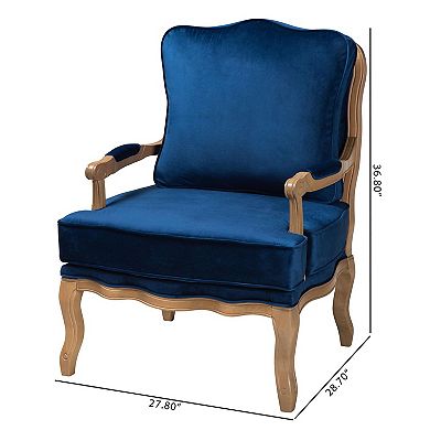 Baxton Studio Jules Arm Chair with Upholstered Seat and Back