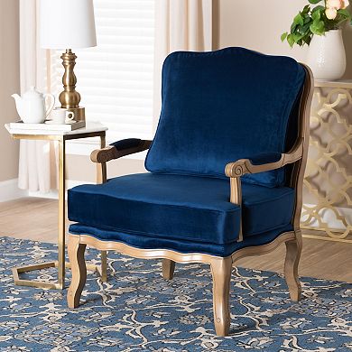 Baxton Studio Jules Arm Chair with Upholstered Seat and Back