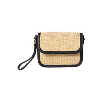 Roaman's Women's 3-In-1 Raffia Crossbody