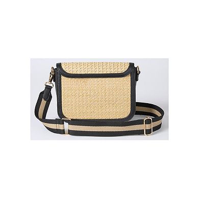 Roaman's Women's 3-In-1 Raffia Crossbody