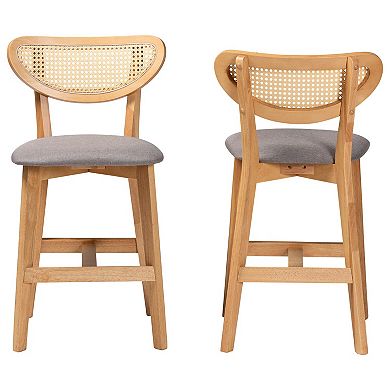 Baxton Studio Dannell 2-Piece Counter Stool Set