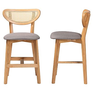 Baxton Studio Dannell 2-Piece Counter Stool Set