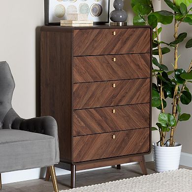 Baxton Studio Markell 5-Drawer Chest