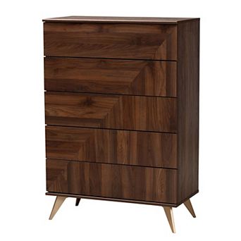 Baxton Studio Graceland 5-Drawer Chest