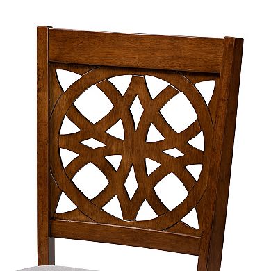 Baxton Studio Abigail 7-Piece Dining Set with Decorative Chair Backs