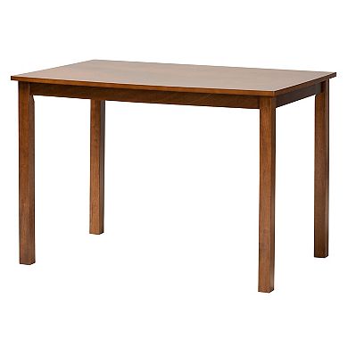 Baxton Studio Abigail 5-Piece Dining Set with Decorative Chair Backs