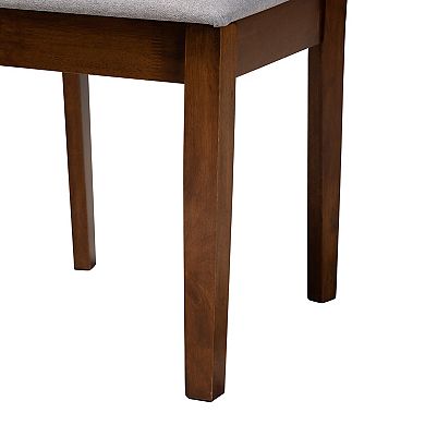 Baxton Studio Abigail 5-Piece Dining Set with Decorative Chair Backs