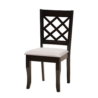 Baxton Studio Jana 7-Piece Dining Set with X-Back Chairs