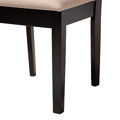 Baxton Studio Ellie 5-Piece Dining Set with Lattice-Back Chairs