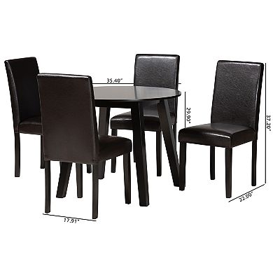 Baxton Studio Emine 5-Piece Dining Set