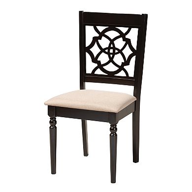 Baxton Studio Sadie 5-Piece Dining Set with Decorative Chair Backs