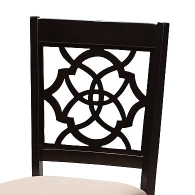 Baxton Studio Sadie 5-Piece Dining Set with Decorative Chair Backs