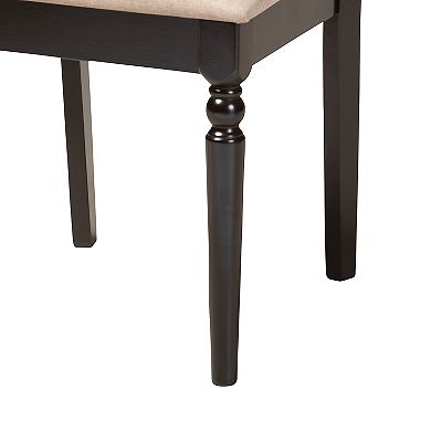 Baxton Studio Sadie 5-Piece Dining Set with Decorative Chair Backs