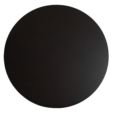 Baxton Studio Ruby 5-Piece Dining Set with Round Table and Upholstered Chairs