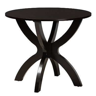 Baxton Studio Noe 5-Piece Dining Set with Tufted Chairs
