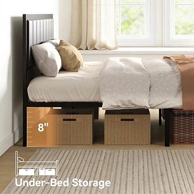 Opoiar Upholstered Platform Bed Frame with Headboard and Footboard