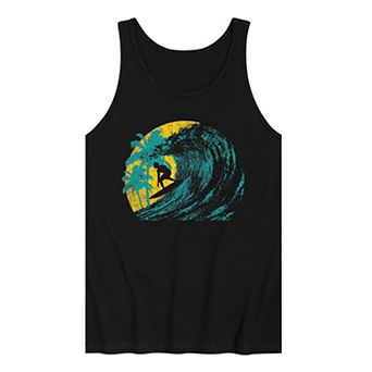 Men's Retro Surfer Silhouette Graphic Tank Top
