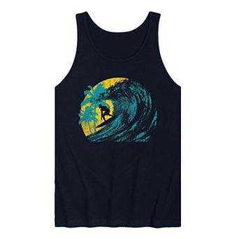 Men's Retro Surfer Silhouette Graphic Tank Top