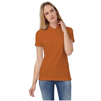 B&C Womens/Ladies ID.001 Plain Short Sleeve Polo Shirt