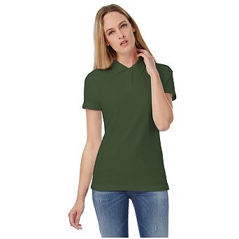 B&C Womens/Ladies ID.001 Plain Short Sleeve Polo Shirt