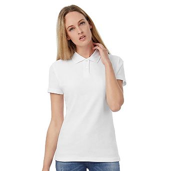 B&C Womens/Ladies ID.001 Plain Short Sleeve Polo Shirt