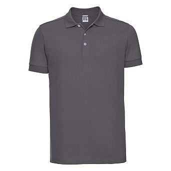 Russell Mens Stretch Short Sleeve Polo Shirt