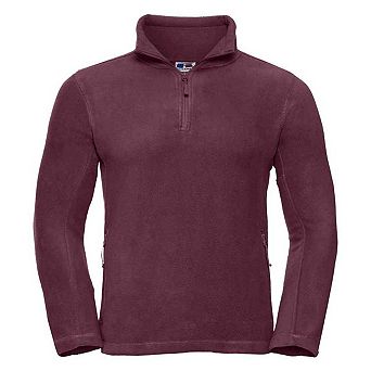Russell Mens Zip Neck Outdoor Fleece Top
