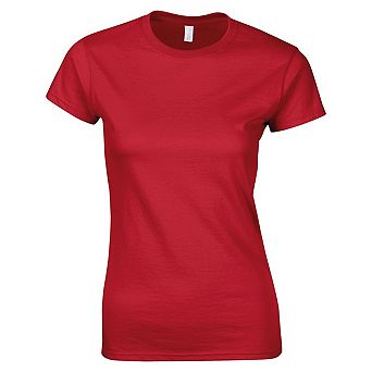 Gildan Womens/Ladies Softstyle Plain Ringspun Cotton Fitted T-Shirt