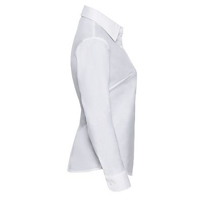 Russell Collection Womens/Ladies Oxford Easy-Care Long-Sleeved Shirt