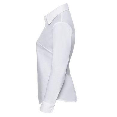 Russell Collection Womens/Ladies Oxford Easy-Care Long-Sleeved Shirt