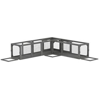 PawHut 98inch Cat Tunnel Outdoor with Combinable Design, Doors