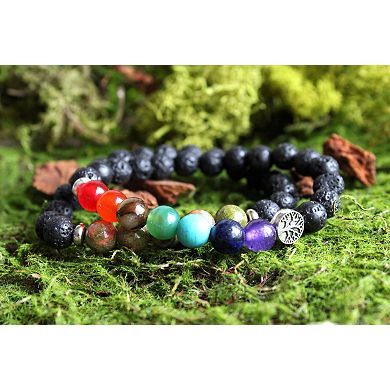 Aromatherapy Bracelet Set w 1 ml Lavender EO - Gift Boxed