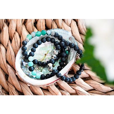 Aromatherapy Bracelet Set w 1 ml Lavender EO - Gift Boxed