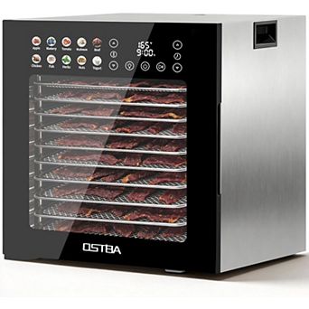 OSTBA Food Dehydrator, 12Trays, 95165℉, 48h Digital Timer, Recipe for Fruit, Vegetable, Jerky, Herb