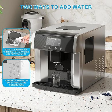 2-in-1 Bottleless Ice Maker with Cold Water