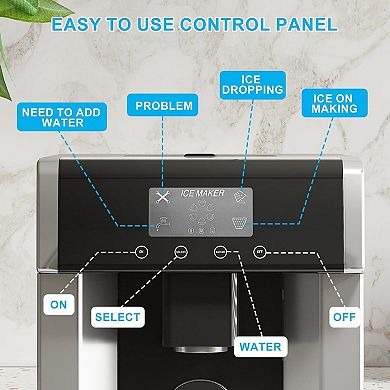 2-in-1 Bottleless Ice Maker with Cold Water