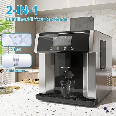2-in-1 Bottleless Ice Maker with Cold Water